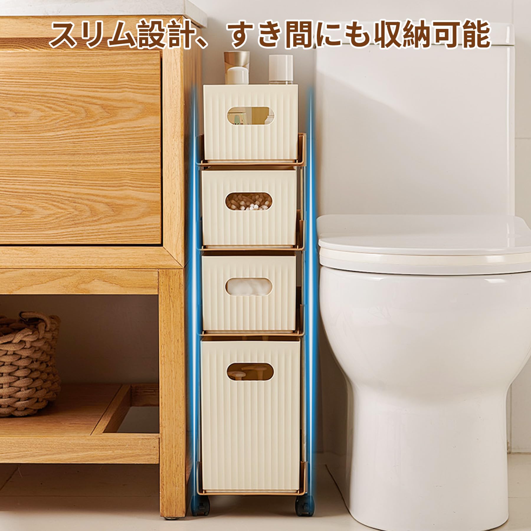 Amazon.co.jp: KKECHR キッチンワゴン ワゴン キャスター付き